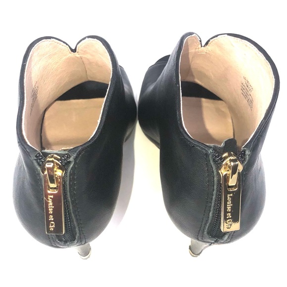 LOUISE ET CIE BLACK GOLD LEATHER BOOTIES - Picture 6 of 10